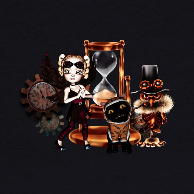 Cute little steampunk friends by Nicky2342